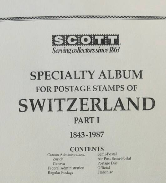 Switzerland Stamp Collection 1843–2000